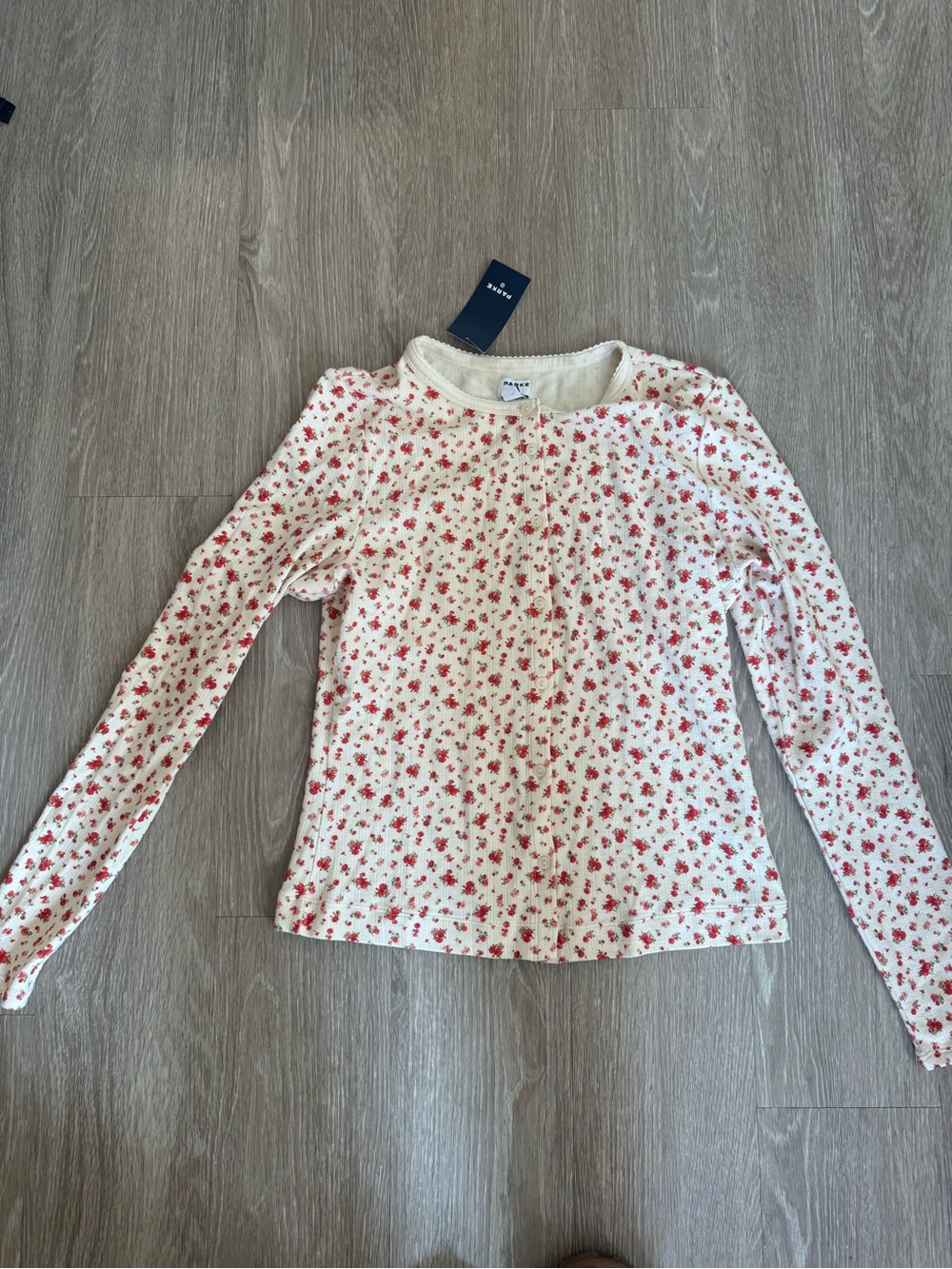NWT Parke x Target Pointelle Longsleeve Shirt